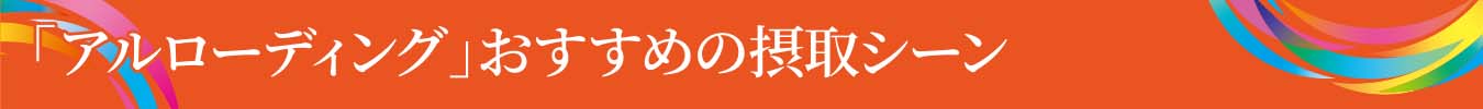 「アルローディング」おすすめの摂取シーン