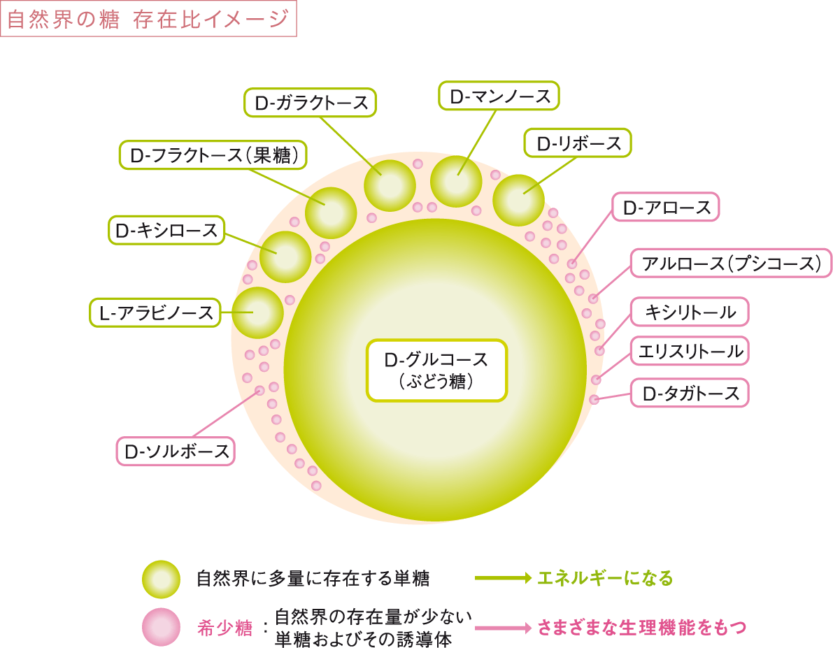 自然界の糖 存在比イメージ