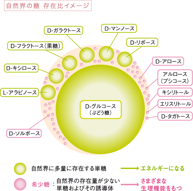 自然界の糖 存在比イメージ